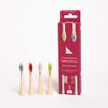 A Good Company Toothbrush Head 4-Pack from Bamboo, Multicolored, Regular