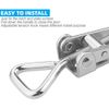 4 Pack Metal Toggle Latch,Box Closure Tension Lock Toggle Clamp Latch Adjustable Toggle Latch Quick Release Toggle Catch Latch for Tool Boxes Trunk Cases (Silver)