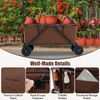 Wagon Utility Folding Cart Collapsible Garden Beach With Adjustable Handlebar