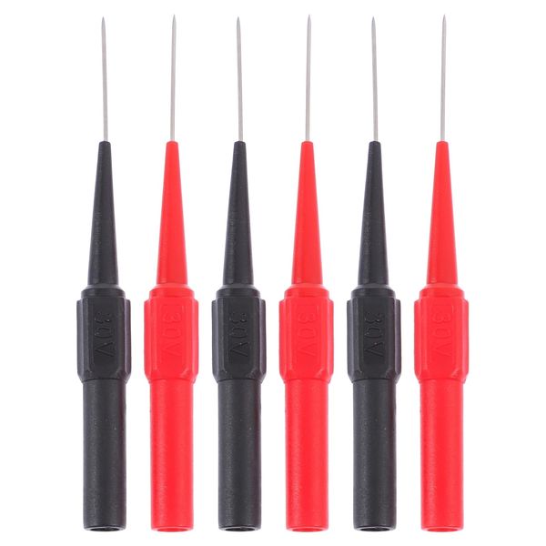 VILLCASE 6PCS Multimeter Probes Needle Test Probe, Automotive Back Probe Pin, Multimeter Wire Piercing Needle Test Lead Probe for Electronic Socket Plug Car Testing