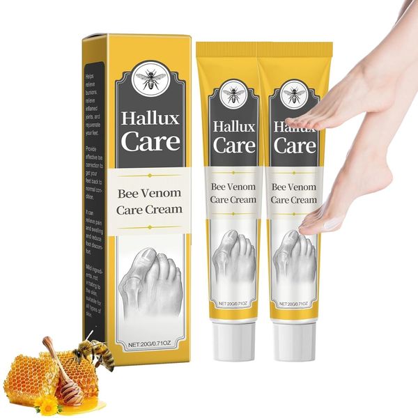 2PCS Flysmus Halluxcare Bee Venom Cream, Halluxcare Bee Venom Cream, Bee Venom Joint Relief Gel