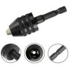 Gasea 0.3-8mm Keyless Drill Chuck Conversion Tool, 1/4 Inch Hex Shank Quick Change Converter Screwdriver Driver Adapter