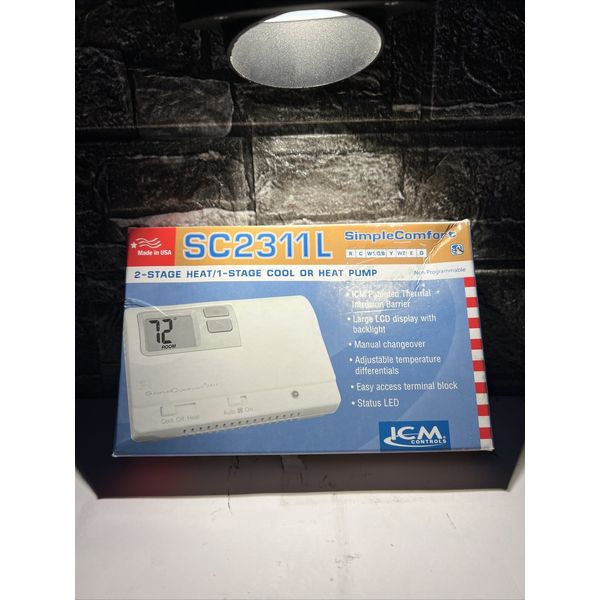 ICM Controls Simple Comfort Non-programmable Thermostat With Backlit Display