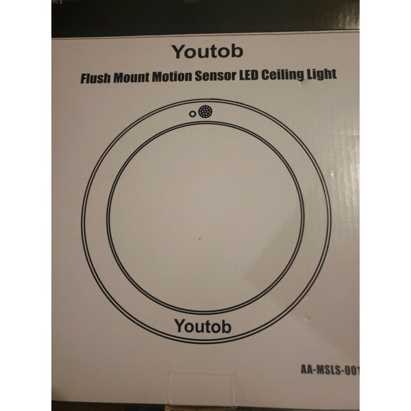 Youtob Sensor LED Ceiling Light 15W 1200LM Flush Mount Round Lighting for