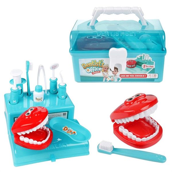 BEMIRO Dentist Toy for Children Suitcase Set - 10 Pieces with Comfortable Case