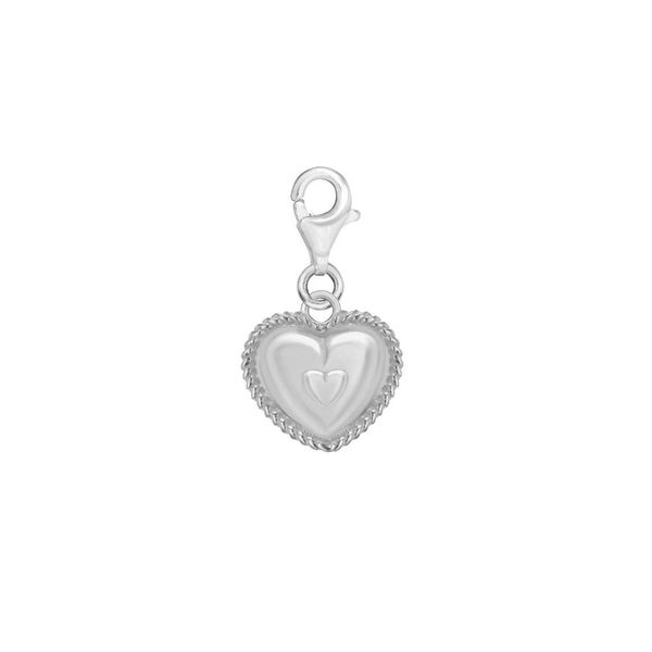 Tuscany Silver Women's Sterling Silver Heart Lock Charm