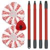 DLAIMI 2 PCS Mop Head Replacement Microfiber+1 PC Red Spin Mop Head Base+1PC 4-Section Handle Compatible with Vileda EasyWring 1-Tank System