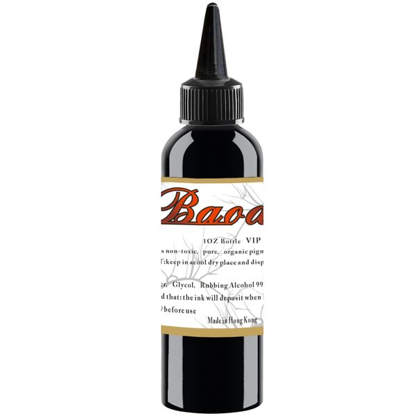 Tattoo Ink Black Liner, Tattoo Color Vegetarian Tribal, Micro Blade Pigment Tattoo Color Dark Black Professional Tattoo Accessories/Temporary Tattoo (Black) (230ml)