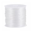 sourcing map Elastic String Stretchy Cord Bracelet Thread Craft Wire Rope for Bracelets, Beading, DIY Making, White
