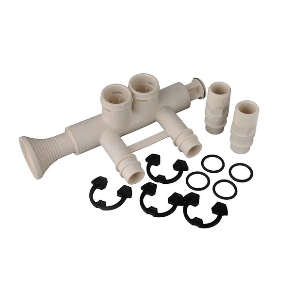 7345396 - High Flow 1" Water Softener Bypass Valve Kit with (2) Adapters, (4) Clips, and (4) O-rings