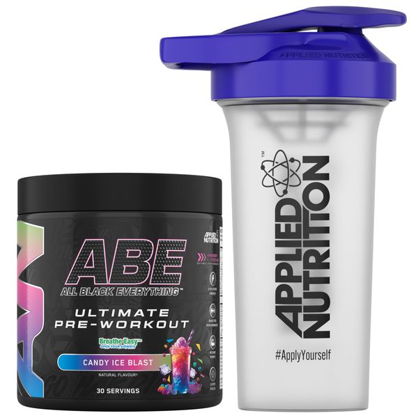 Applied Nutrition Bundle ABE Pre Workout 375g + 700ml Protein Shaker - Parent (Candy Ice Blast)