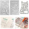 Template Ruler, Drafting Ruler Set, Metal Materials, DIY, Handmade Drafting Ruler, Notebook, Drawing Template, Cute, Fun Pattern, Students, Kids, Office, Multi-functional Ruler, Bookmark, Doodling,