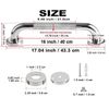 Healthline Trading Grab Bar, 16", Knurled Chrome