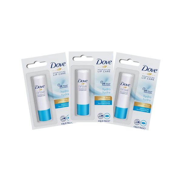 Balsamo Labbra Stick | Dove Nourishing Lipcare 4,8g | Hydrating Care | Burrocacao | PACCO da 3