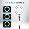 iDance LED Ring Light with Cell Phone Holder, 6", USB Powered with Bluetooth...