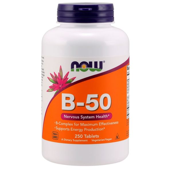 NOW Foods Vitamin B-50, 250 Tablets