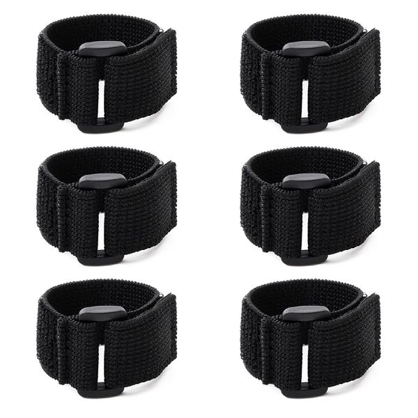 SOY'S F Elastic Bands, Cable Ties (22 Variations, From Elastic to Non-Stretch), Cargo Tightening Belt, For Securing Luggage, Etc. (Elastic Type, 1.0 x 5.9 inches (2.5 x 15 cm), 6 Pieces)