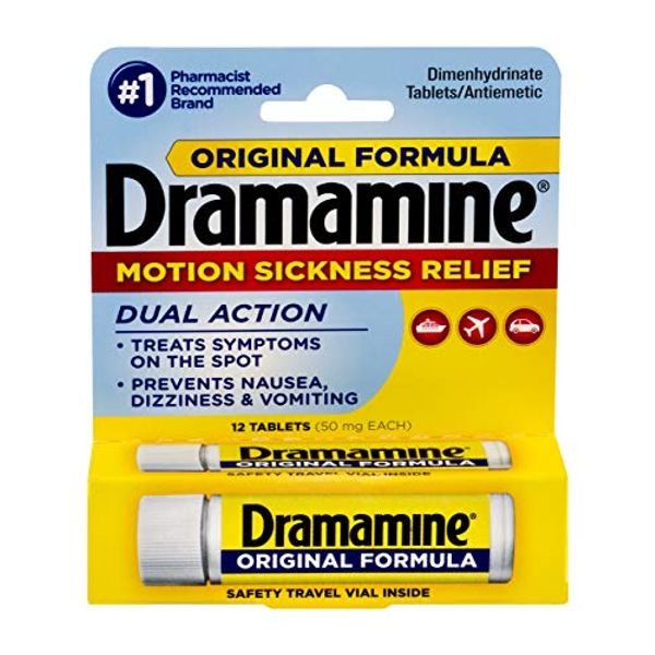 Dramamine Non-Drowsy Naturals Motion Sickness Relief, 12 Count