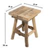 DARO DEKO Holz Hocker braun 19 x 19 x 26cm