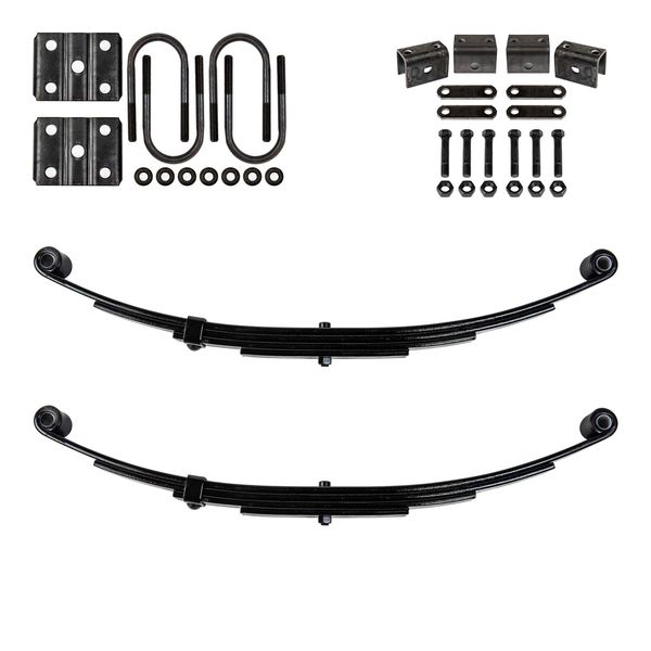 4 Leaf Double Eye 3.5K Trailer Spring Suspension Single Axle Hanger Kit