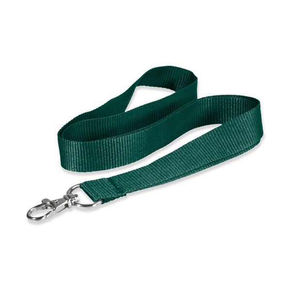 Kandinsky Schlüsselbänder Lanyards unbedruckt, Dunkelgrün (grün), mit Verschluss, 20 mm Breite (50 Stück)