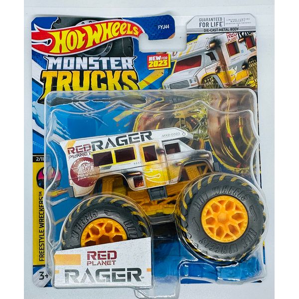 Hot Wheels Monster Trucks - RED Planet Rager - Treasure Hunt - Freestyle Wreckers 2/11-2023 Mix 2 Ships Bubble Wrapped in a Box