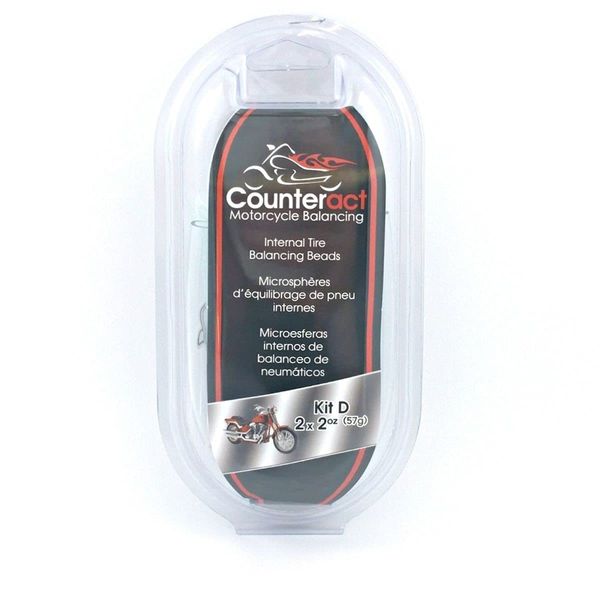 Counteract KIT-D Motorcycle Do It Yourself Tire/Wheel Balancing Beads Kit - (2) 2oz DIY Bead Bags, (2) Valve Caps and Cores, (1) Core Remover, Injector Bottle