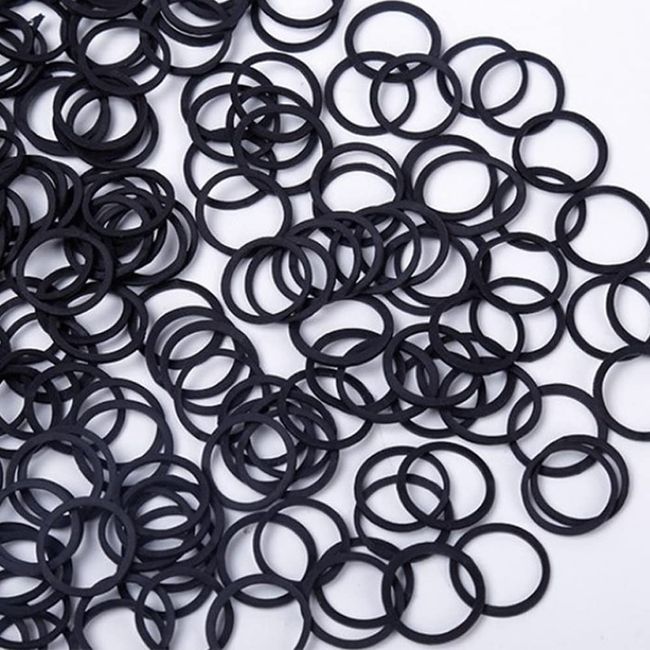 600 Stück schwarz Mini Elastische Haargummis bänder, Mini Haarbänderf ür Kinderhaar,Hochzeitsfrisur und mehr(Schwarz)