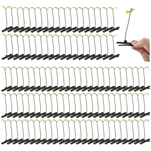 SVICCOOKQ 120Pcs Bean Sprout Hair Clip Green Plant Hair Clips Pea Hairpin Little Grass Barrette Cute Grass Ornaments Hairpiece Hair Accessories for Kids Girls Women School Home Party Supplies