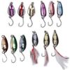 Zite Fishing Spoons Trout Bait Set - Trout Stick Spoon Trout Blinker Metallic Neon UV Active + Ultra Light Fishing Lure Trout Bait Folder