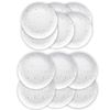 White Terrazzo Outdoor/Camping/BBQ - Plastic/Melamine Dinner & Side Plates, Set (12)