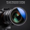 K&F Concept 37mm Variable ND2- ND32 Filter, 5-stop Adjustable ND Waterproof Optical Glass(Nano-K Series)