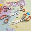 Asdirne Stainless Steel Scissors, Modern Style, Soft Grip Handle, 4 Pcs Pack - Orange