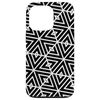 iPhone 13 Pro White Black Hexagon Honeycomb Triangles Geometrical Pattern Smartphone Case