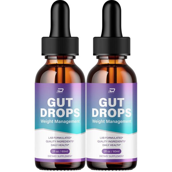 (2 Pack) Gut Drops – GutDrops Extra Strength All Natural Healthy Levels Support