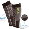 Zensah Featherweight Compression Ultra-Light Calf Sleeves, Black, Large
