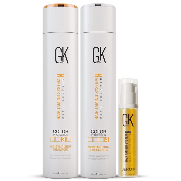 GK Hair Global Keratin Moisturizing Shampoo & Conditioner 300ml - Serum 10ml