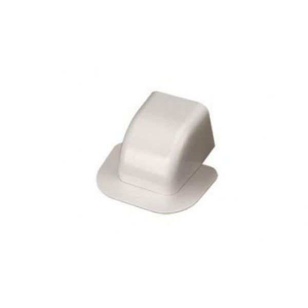 White Trunking Outdoor Protective Covering for Air Conditioning Systems (Wall Outlet Cover for 80mm x 60mm Trunking)