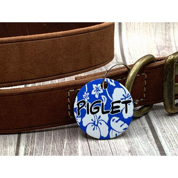 Disc Shaped Pet ID Name Tag Large | Personalized Custom Made to Order
