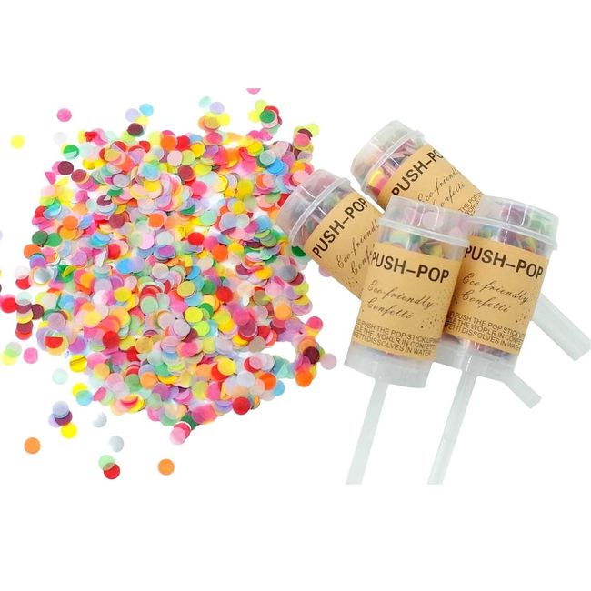 ZERONOWA Push Up Confetti Wedding Party Event Flower Shower (Set of 3)