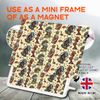 Classic Rectangle Magnet with Stand - Retro Chess Pattern Board Game - Fridge Locker Office Whiteboard Toolbox #53365