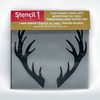 Stencil1 Winter Christmas Stencils (Antlers Stencil 5.75" x 6")