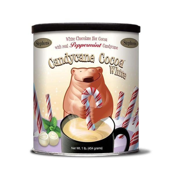 Stephen's Hot Cocoa CANDYCANE WHITE CHOCOLATE PEPPERMINT 16-Oz 1 LE Stephens