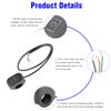 Motorcycle Handlebar Switch, Waterproof 22mm 7/8in Handlebar Switch Control Motorcycle Handlebar Light Switch Push Button on off Switch with White LED Indicator