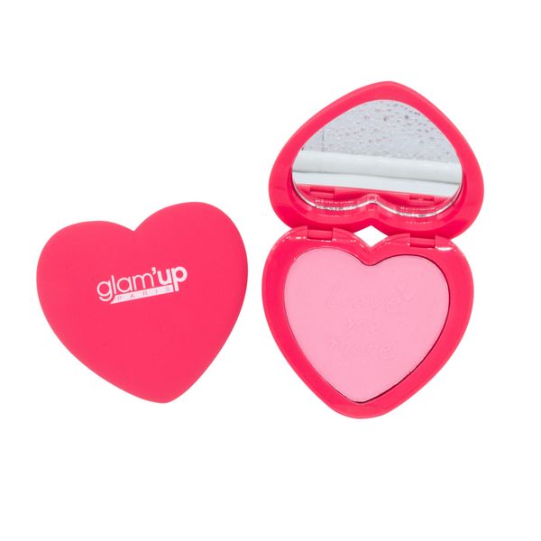 Glam'Up Paris Blush Love me More Rouge – Rouge – Guter Mine und Natürlicher Effekt – anpassbares Ergebnis – Satin-Finish – Langer Halt – Nr. 4 – Cotton Candy