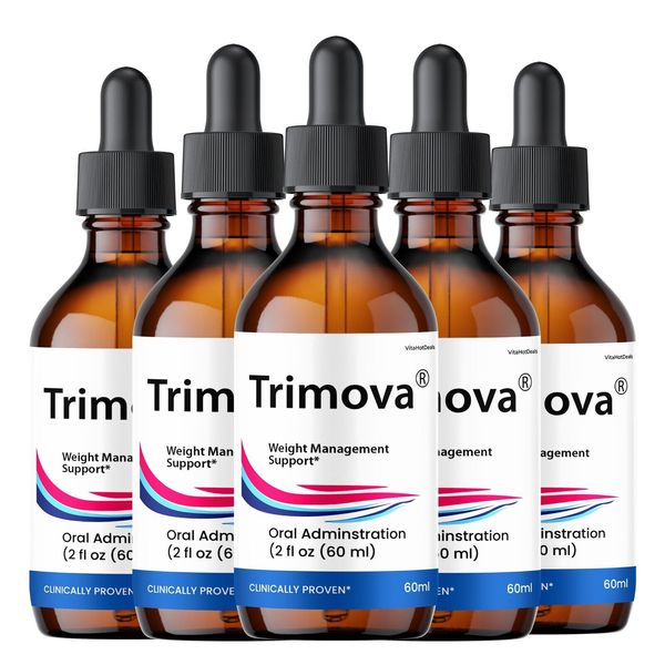 Trimova Drops, All Natural Formula, Overall Wellness & Energy (5 pack)