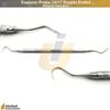 5 Pcs Dental Explorer Probe 23/17 Double Ended Round Handle Examination Scaler 