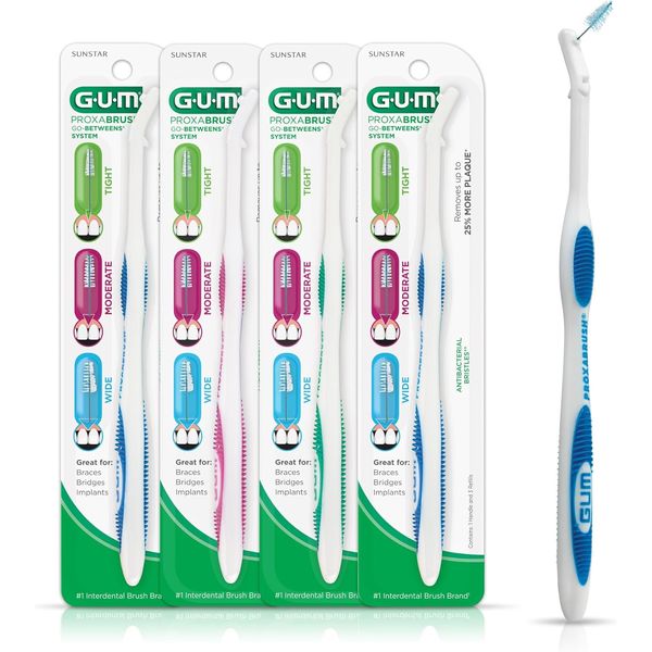 GUM Proxabrush Permanent Handle Refills – Compatible with Go-Betweens Interdenta