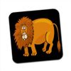 Big Eyed Chubby Lion With Huge Mane Single Coaster