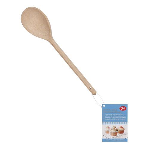 Tala Waxed Wooden Spoon, Measures 30.5 cm and ideal for all cooking tasks, Ideal for use with non-stick cookware, Made from FSC Beechwood, Beige